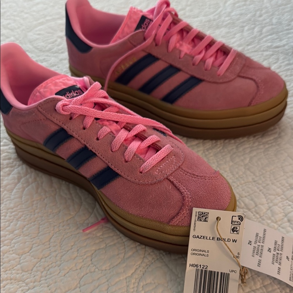 Adidas Pink and Blue Sneakers Classic Design
